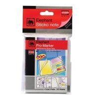ราคา กระดาษโน้ตมีกาวในตัว หลากสีหลายขนาด ตรางช้าง Sticko Note Pro-Maker (370 แผ่น/เล่ม) (16201717009)