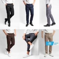 ราคา กางเกงสแล็ค ขากระบอกเล็กผ้ายืด มี 6 สี ดำ, กรม, กากี, เทาเข้ม, เทาอ่อน, น้ำตาล ขนาดเอว 28-48 นิ้ว (44469337582)