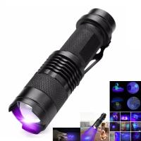 ราคา UV LED Portable Flashlight 395nm Black Light Wavelength Violet Flashlight Pet Urine Scorpion Feminine Hygiene Detector T (41318161409)