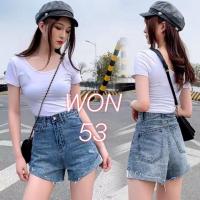 ราคา กางเกงขาสั่นผ้ายีนส์ (5638535299)
