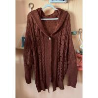 ราคา ส่งต่อ สภาพ 95% เสื้อคลุมคาร์ดิแกนยาว ผ้าถักตาข่าย แบรนด์ Mitis กระดุม 1 เม็ด สีน้ำตาลอมส้ม แขนยาว ทรงค้างคาว มือสอง (25743187477)