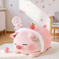 ราคา Pig Series Doll Plush Toy Strawberry Pig Pillow Lying Posture Angel Pig Doll Cushion Gift QXGI (52558983583)