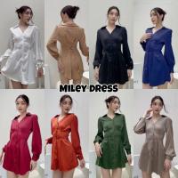ราคา เดรสเชิ้ตแขนยาว✨Miley Dress✨ด้านหลังร้อยเชือกเข้ารูป งานผ้าดีมากป้ายMika (16071056173)