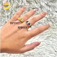 ราคา 2ลาย จำนวนจำกัด แหวนเพชรบุษราคัมงาช้างเครื่องประดับ เข้ากับทุกการแต่งกาย (28386167662)