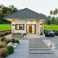 ราคา แบบบ้านปูนสำเร็จรูปเป็นบ้านชั้นเดียว 2 ห้องนอน 1 ห้องน้ำ (43456603535)