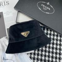 ราคา Pradas Woman black velour Bucket cap (26412405149)