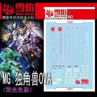 ราคา ⬜️ดีคอลน้ำ SF MG-112 DECAL MG 1/100 UNICORN GUNDAM (VER OVA) เรืองแสงแบล็คไลท์ (26359971695)