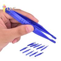 ราคา [QIMO] 10 ชิ้นทิ้งทางการแพทย์ First Aid Tweezer แหนบพลาสติกขนาดเล็กสีฟ้า (52109649547)