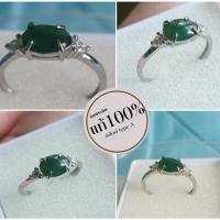 ราคา แหวน หยกแท้ เรือนเงิน925 หยกเจไดต์ type A รับประกันหยกแท้100% หยกพม่า (25301624282)