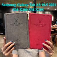 ราคา Samsung Galaxy Tab A8 10.5 (2021) X200 X205 Embossed Deer Head Cover Case Tab 8 10.5" Wi-Fi SM-X200 LTE SM-X205 แท็บเล็ต (45156032589)