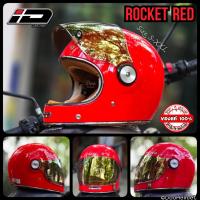 ราคา Rocket RED หมวกกันน็อควินเทจ คาเฟ่ เต็มใบหุ้มคาง Index ID รุ่น ROCKET สีแดงล้วน เงา นวมถอดซักได้ ไซร์S-XXL (24872372145)