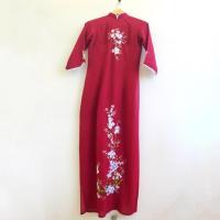 ราคา ชุดเวียดนาม ชุดอ่าวหญ่าย ชุดเวียดนามสีแดง (7308312221)