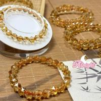 ราคา ซิทริน Citrine ซิทริน ซิทรีนเหลี่ยม หินนี้ช่วยดูดพลังงานบวก เสริมโชคลาภ หินแท้ 100% สร้อยข้อมือ (28485847145)
