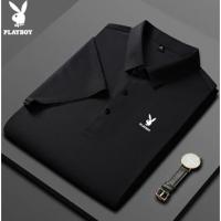 ราคา PLAYBOY Ice Silk Seamless POLO เสื้อโปโลแขนสั้น ผู้ชาย สีพื้น สไตล์เกาหลี คอปก ระบายอากาศได้ดี (41379694600)