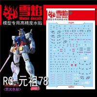 ราคา ⬜️ดีคอลน้ำ SF RG01 DECAL RX78-2 GUNDAM เรืองแสงแบล็คไลท์ (29905465442)