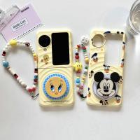ราคา เคสโทรศัพท์แบบพับได้สําหรับ Oppo Find N3 Flip Boyang Design Little Bird Eye Mickey Magnetic Bracket Bracelet เคสโทรศัพท์ tpu แบบแข็ง (40171517071)