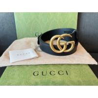 ราคา ขายอล้ว แท้ 100% GUCCI LEATHER BELT WITH GG BUCKLE (BLACK) (23643567719)