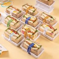 ราคา Skth 10/50ชิ้น แซนวิชกล่องบรรจุภัณฑ์ครึ่งชิ้นแซนวิชเบอร์เกอร์กรณีบรรจุภัณฑ์อบกล่องอาหารกลางวันปิกนิกทิ้งกล่องอาหารกลางวันพลาสติก SKK (28373571850)