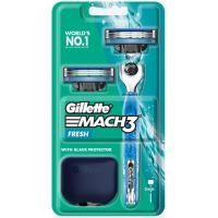 ราคา ยิลเลตต์ใบมีดโกนพร้อมด้ามมัคทรีพลัส 1ชุด Gillette Mach3 plus Razor Replacement Cartridge 1set [4902430788205 ] (56410287972)