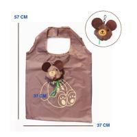 ราคา พร้อมส่ง กระเป๋าพับได้ น้องหมีสีน้ำตาล (ราคา 20 บาท) ผ้าร่มใบใหญ่ จุได้เยอะ ถุงผ้าพับได้ งานจริงสวยค่ะ 37 X57 cm ถุงผ้า (6915421519)