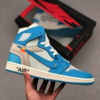 ราคา รองเท้า Nike Air Jordan 1 Retro High x Off-White "UNC" ✅มีเก็บเงินปลายทาง JD3 (8652351968)