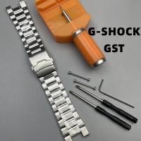 ราคา "Original Style 22mm Solid Stainless Steel Watch Band for Casio G-Shock GST-B100, GST-W300, GST-S120, GST-W130L – สร้อยข้อมือโลหะสําหรับผู้ชาย" (27941347938)