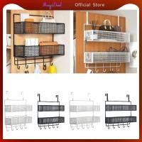 ราคา MagiDeal over The Door Hanger Mesh Basket Door Hanger Towel Rack for Hats Kitchen Bedroom (41702713129)