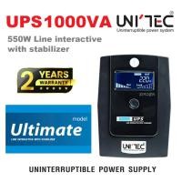 ราคา เครื่องสำรองไฟ UNITEC UPS 1000VA/550W, Digital Display Line interactive with stabilizer ประกัน 2 ปี (22183419137)