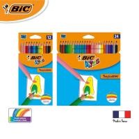 ราคา [Official Store] BIC บิ๊ก ดินสอสี สีไม้ Tropicolors จำนวน 12สี - 24สี (4070421537)