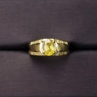 ราคา แหวนพลอยบุษราคัมน้ำทองบางกะจะ(Yellow Sapphire) เรือนเงินแท้ 92.5% ชุบทอง ประดับด้วยเพชรCZ เกรดสวยพิเศษจากรัสเซีย ไซด์นิ้ (10028046863)