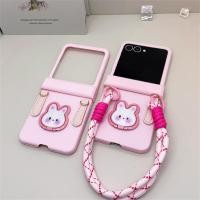 ราคา เคสโทรศัพท์สีชมพูน่ารักพร้อมกระต่ายยึดสายคล้องมือสําหรับ Motorola Razr50 Razr 60 50 40 Ultra 50ultra Razr60 UltraBack Cover (44379734720)