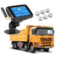 ราคา Universal Truck BUS Wireless TPMS Tire Pressure Monitoring System Color LCD Display with 6 External (25597954510)