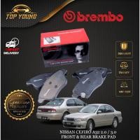 ราคา BREMBO NISSAN CEFIRO A32 2.0 / 3.0 ผ้าเบรคหน้า-หลัง ของแท้ 100% จากอิตาลี (51904304045)