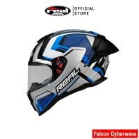 ราคา Real Helmets - หมวกกันน็อคเต็มใบ หมวกกันน็อค Falcon Cyber Wave (43908681350)
