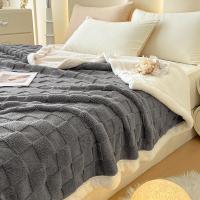 ราคา ผ้าห่มผ้าแพรแข็งสีทึบหนาอบอุ่น lambswool ผ้าห่มสองด้านผ้าห่มเครื่องปรับอากาศผ้าห่มงีบ (24788059183)