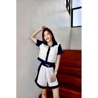 ราคา โล๊ะ 139 ผ้าซาร่าอย่างดี ชุดเซ็ทเสื้อครอปแบบแม่อั้ม ชุดเซ็ททูโทน (8708661964)