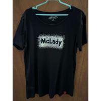 ราคา เสื้อยืด Mclady ของแท้สีดำ เสื้อยืดคอกลม ยืดแมคยีนส์ของผู้หยิง แขนสั้นสีดำมีลายสกรีนนูนที่หน้าอก (22262950839)