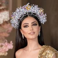 ราคา Urapan ยุโรปอเมริกันเพชรเต็มดอกไม้มงกุฎสวยเจ้าสาวงานแต่งงานแถบคาดศีรษะ Headwear การค้าต่างประเทศขายส่ง HP946 (53560490769)