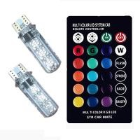 ราคา 1SET T10 5050 หลอดไฟ LED สี RGB ควบคุมด้วยรีโมท 6 SMD ทรงโดม รถอเนกประสงค์ ไฟสีหลายสีสําหรับรถ รีโมทคอนโทรลหลอดไฟทรงโดม (27539481434)