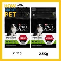 ราคา อาหารลูกสุนัข โปรแพลน Proplan สำหรับลูกสุนัขพันธุ์กลาง หลังหย่านม–1 ปี2.5กก.(2ถุง) Proplan Medium Breed Puppy Food 2.5kg (14016740346)