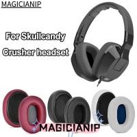 ราคา MAGICIANIP 1 คู่แผ่นรองหูฟังโปรตีนหนังชุดหูฟังฟองน้ําหูฟังสําหรับสําหรับ Skullcandy Crusher ไร้สาย Crusher Evo Crusher ANC Hesh 3 (45610187949)