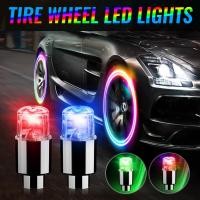 ราคา (พร้อมส่ง) ฝาครอบวาล์วไฟนีออน LED ติดล้อรถมอเตอร์ไซค์ 2 4 ชิ้น (20128085776)