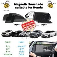 ราคา ม่านบังแดดแม่เหล็ก Honda ACCORD BRV CRV CITY CIVIC HRV JAZZ ม่านบังแดดรถยนต์หน้าต่างด้านข้างอัตโนมัติ (26812179351)