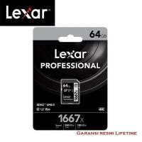 ราคา LEXAR SD Card Professional SDXC 64GB V60 UHS-II 1667X สูงสุด 250MBs (44055780057)