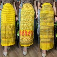 ราคา ผ้าถุงสีเหลือง ลายสวยมาก เป็นผ้าฝ้ายพิมพ์ลาย ใส่ง่ายมีเชือกมัดเอว (701893914)