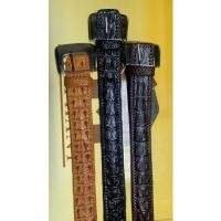 ราคา เข็มขัดจระเข้หนังแท้ขนาด5ซมแบบใหม่กระดูกคู่พร้อมหัว (20360130893)