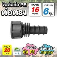 ราคา ข้อต่อท่อ HDPE ต่อตรง ขนาด 16 มม. เกลียวใน 6 หุน [แพ็ค 20 ชิ้น] ข้อต่อท่อ PE เกษตร (22854645893)
