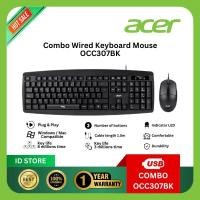 ราคา Acer OCC307 Combo Keyboard Mouse USB แบบมีสาย รองรับ Windows & Mac รับประกัน 1 ปี (47254594496)