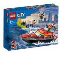 ราคา LEGO 60373 City Fire Rescue Boat Building Toy Set (144 ชิ้น) (46255365704)