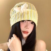 ราคา หมวกปีกกว้างผู้หญิงติดโบว์และมุกหมวกฤดูร้อนระบายอากาศบางช่วยให้ใบหน้าดูผอมเพรียว (48259069158)